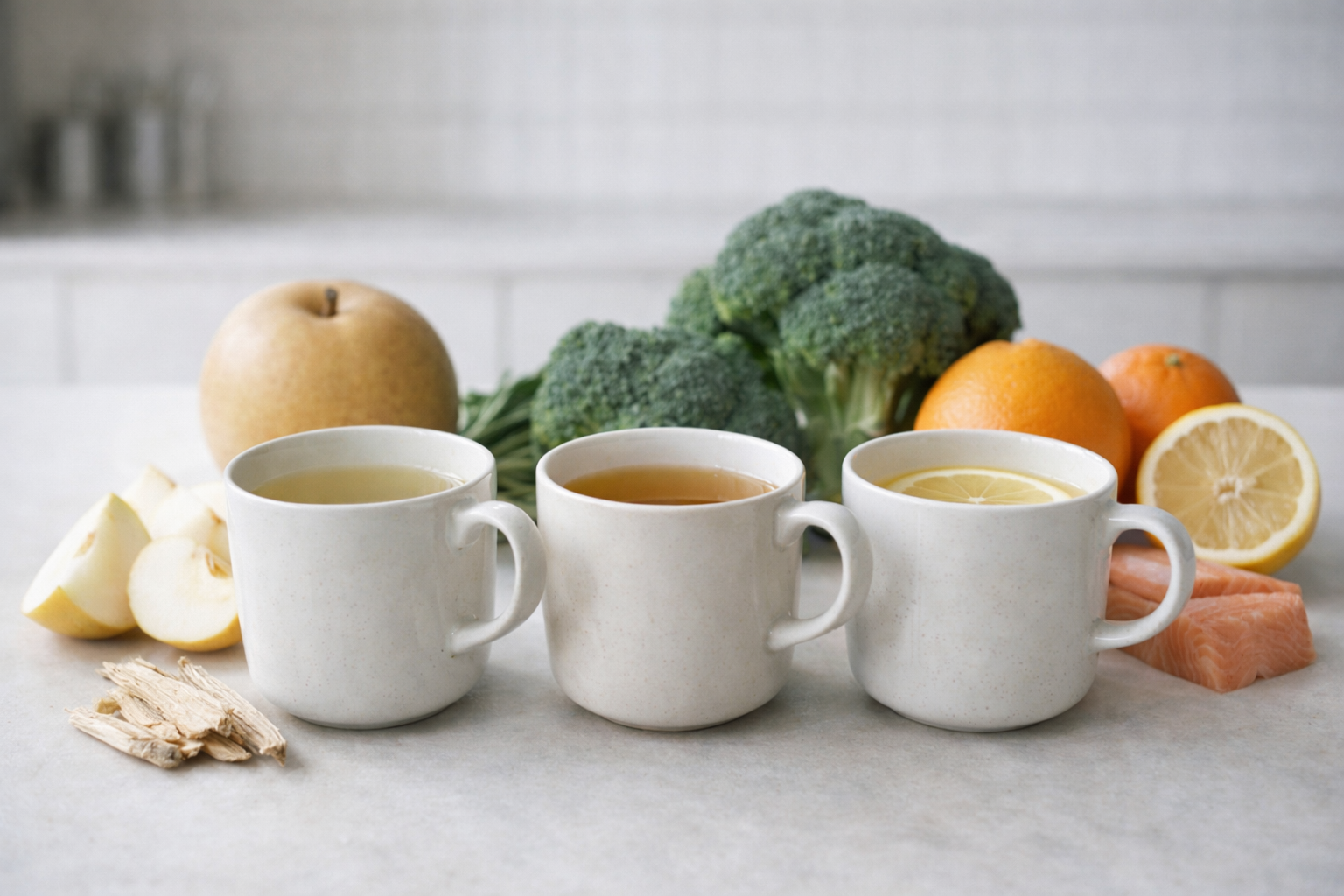 미세먼지에 좋은 음식 7가지 식재료 구성 이미지